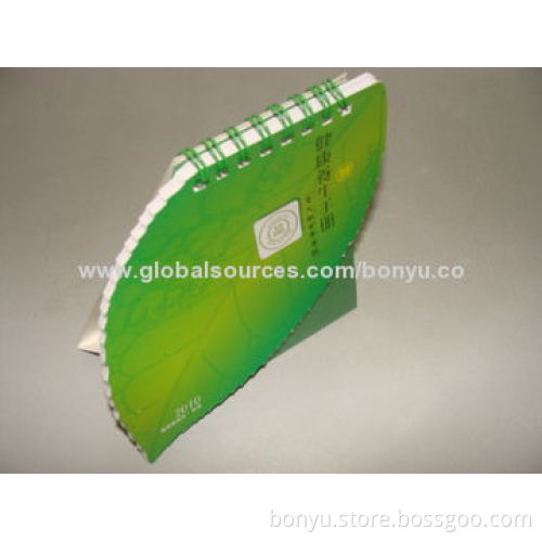 Desk calendar, leaf shaped, suitable for promotional and as gifts, welcome your design to print